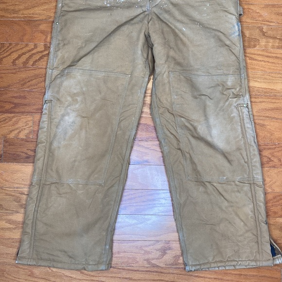 Vintage Carhartt Double Knee Insulated Bibs Overalls: Size 40x30 - Picture 3 of 10